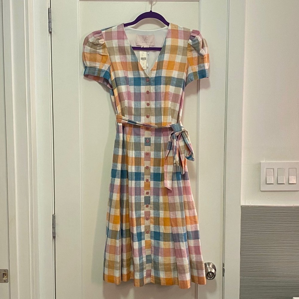 NWT Anthropologie Gal Meets Glam Poppy Plaid Dress